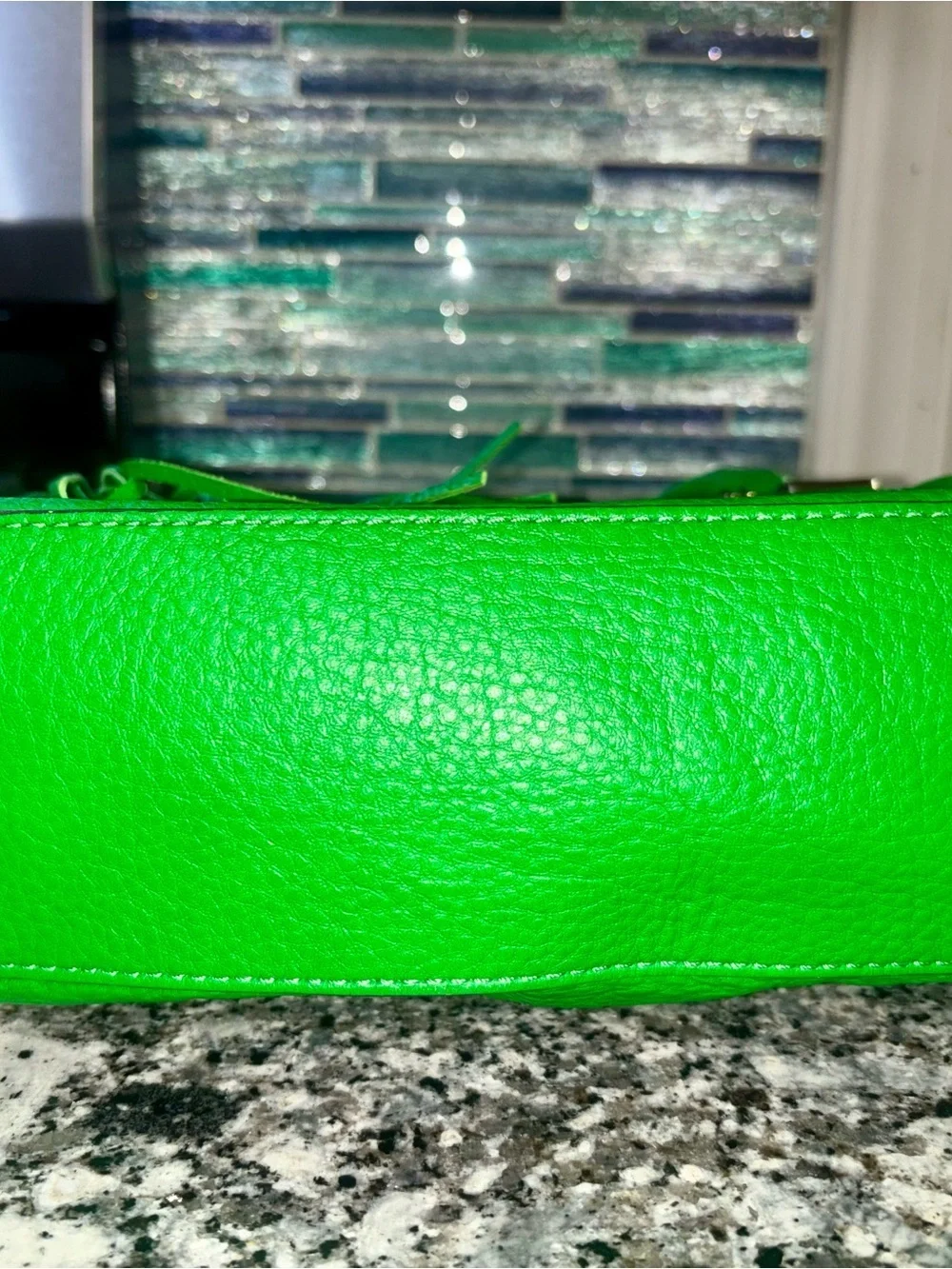 Limited edition Michael Kors Kelly Green leather selma handbag with tassel zip!
